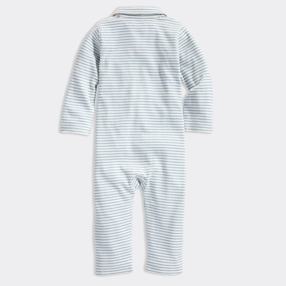 NWT Vineyard Vines Baby Boy Polo Long All Dockside Blue 6-12M - Picture 2 of 6